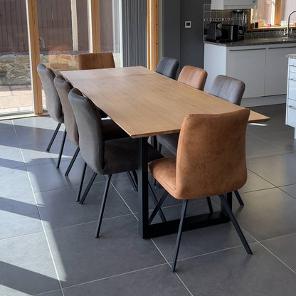 Flipper Oiled Oak Extending Dining Table - 4 Sizes - Pieces For Places
