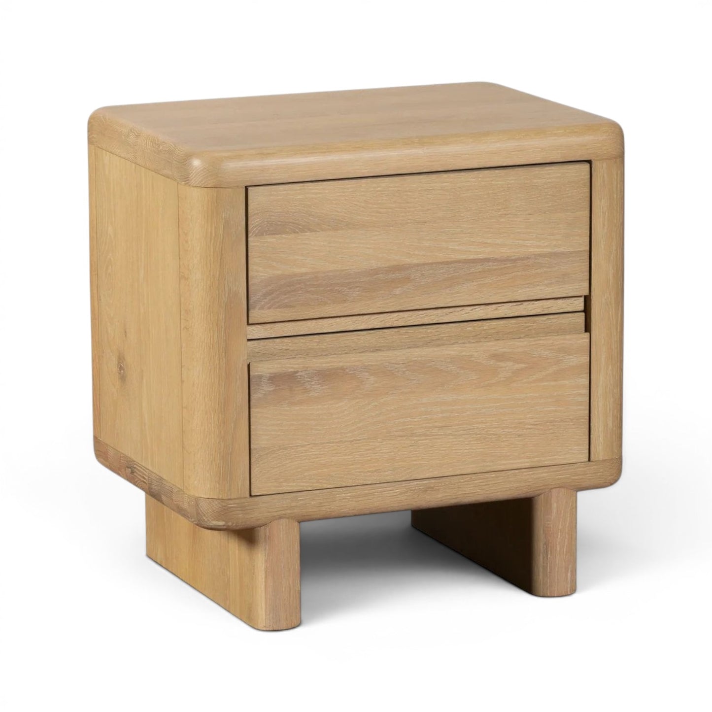 Flynn Solid Oak 2 Drawer Bedside