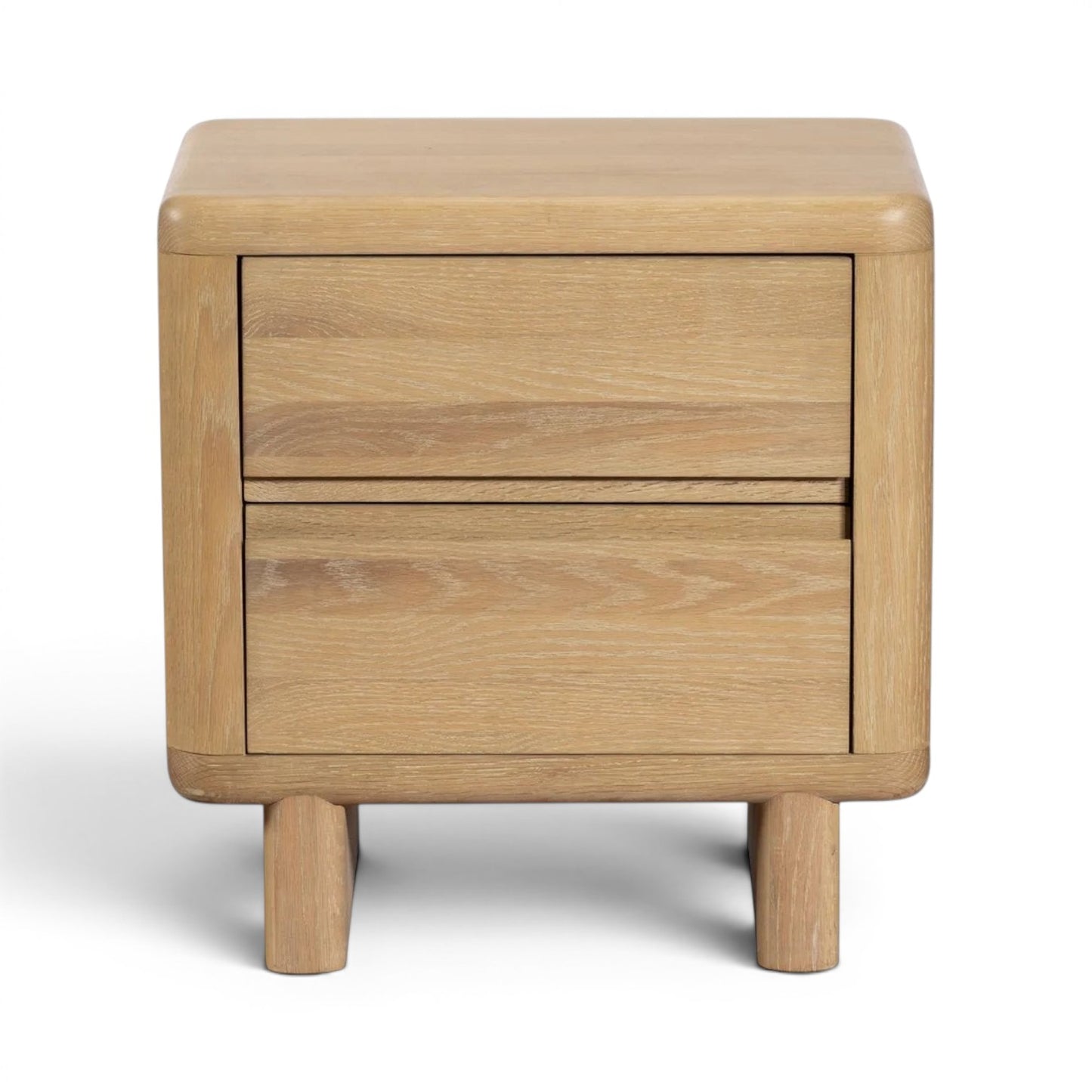 Flynn Solid Oak 2 Drawer Bedside