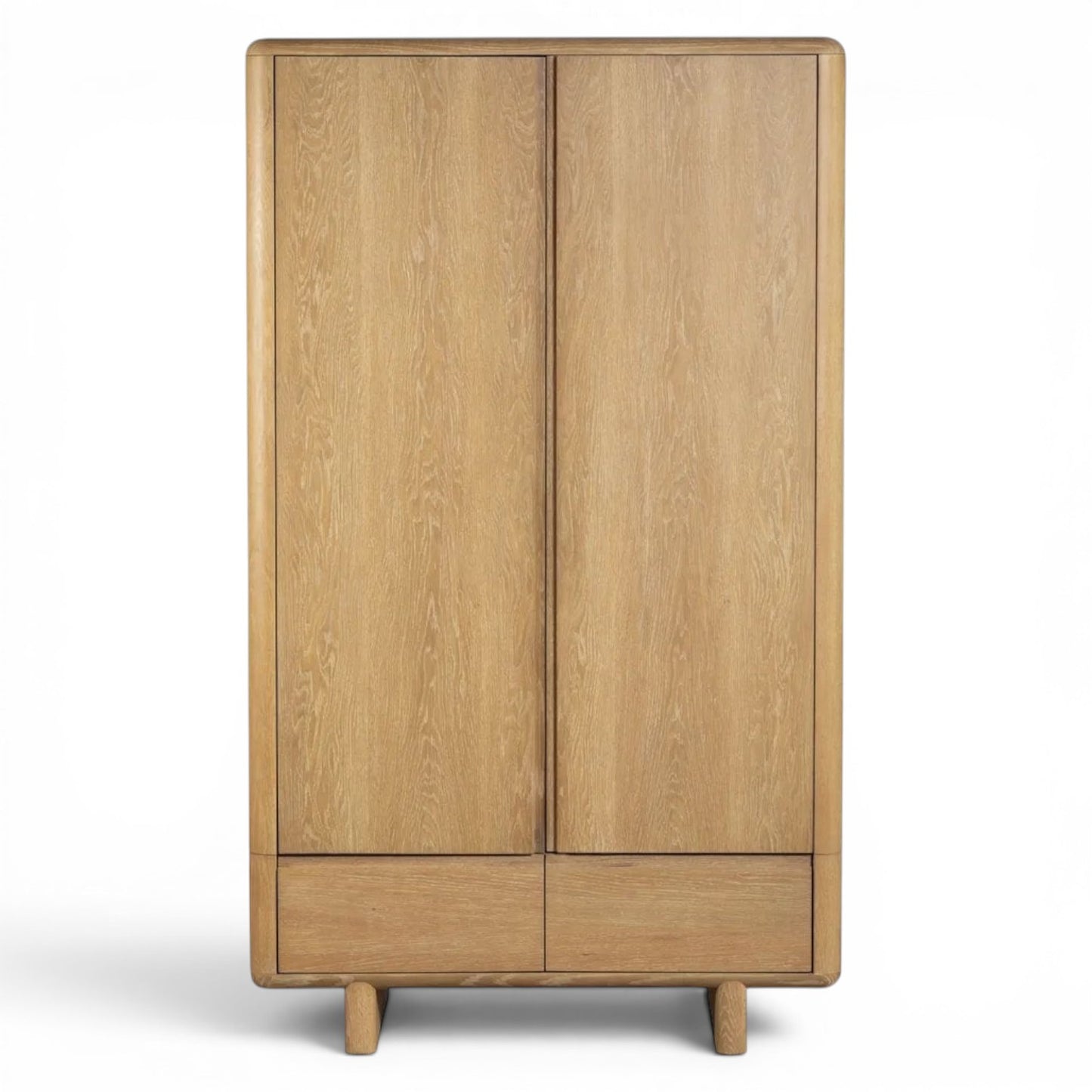Flynn Solid Oak Double Wardrobe