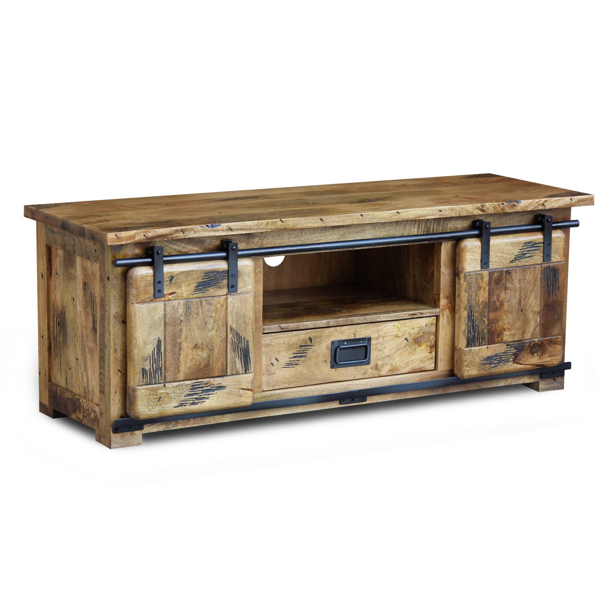 Foundry Mango Wood Medium Tv Unit - Pieces For Places