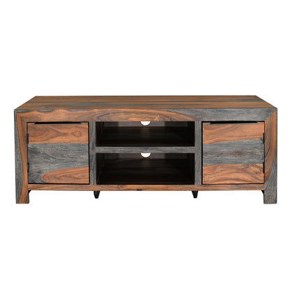 Boxy Stopa Sheesham 2 Door, 2 Shelf TV Unit - Pieces For Places