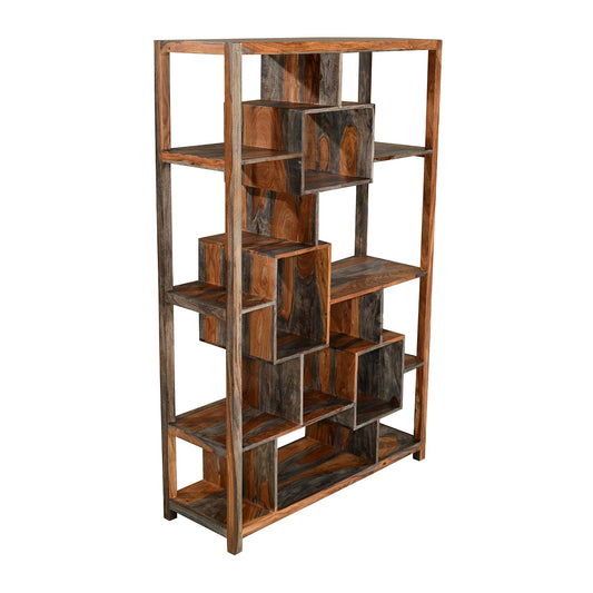 Boxy Stopa Sheesham Geometric Bookcase