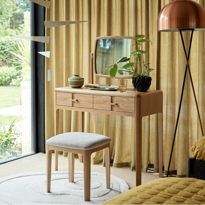 Maddison Oak Dressing Table with Mirror