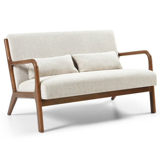Iris 2 Seater Armchair in Natural Chenille - Pieces For Places