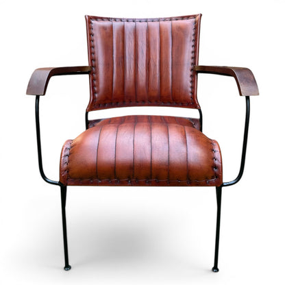 Iron & Leather Armchair Auburn