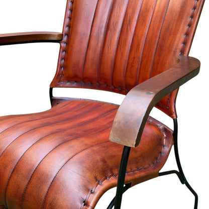 Iron & Leather Armchair Auburn