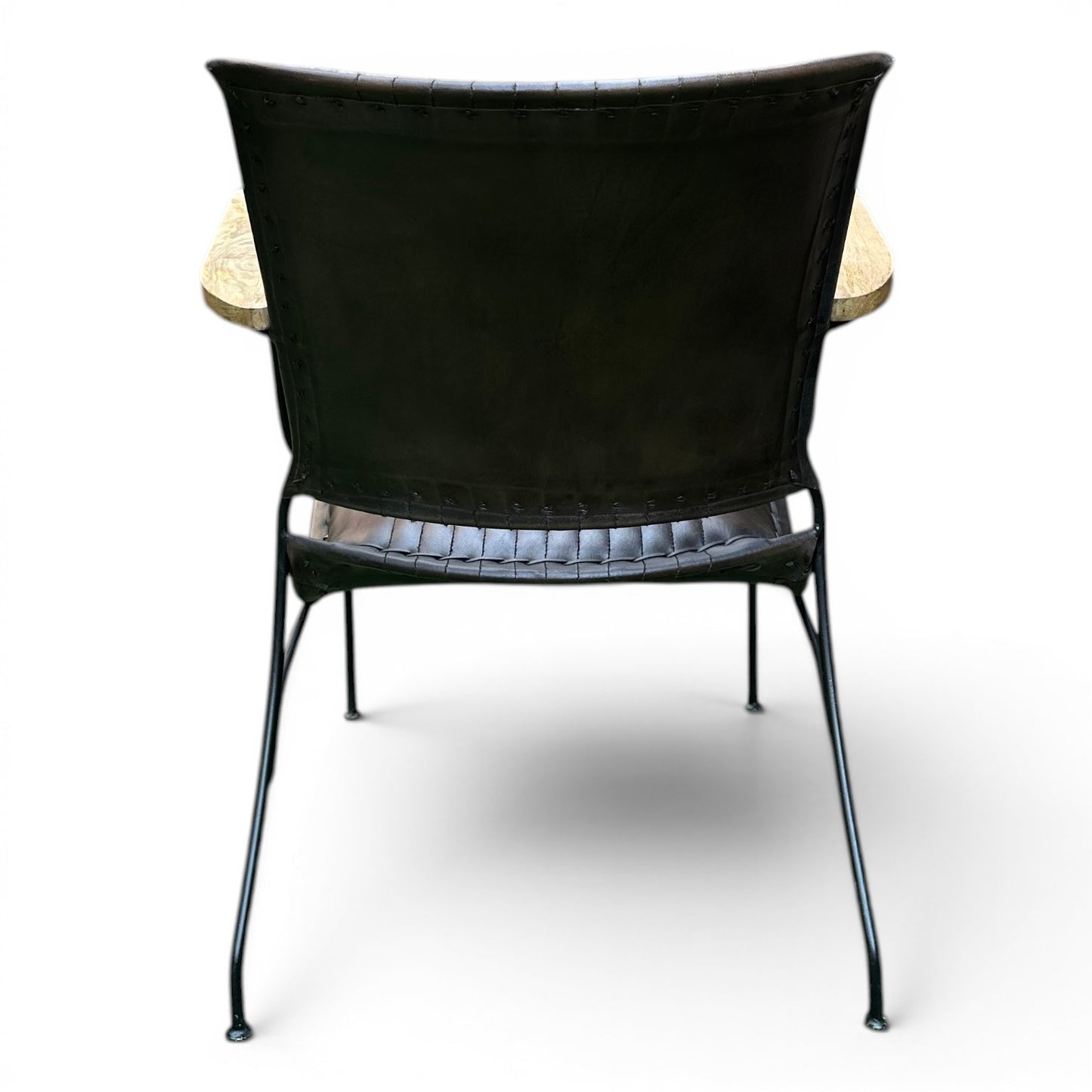 Iron & Leather Armchair Charcoal