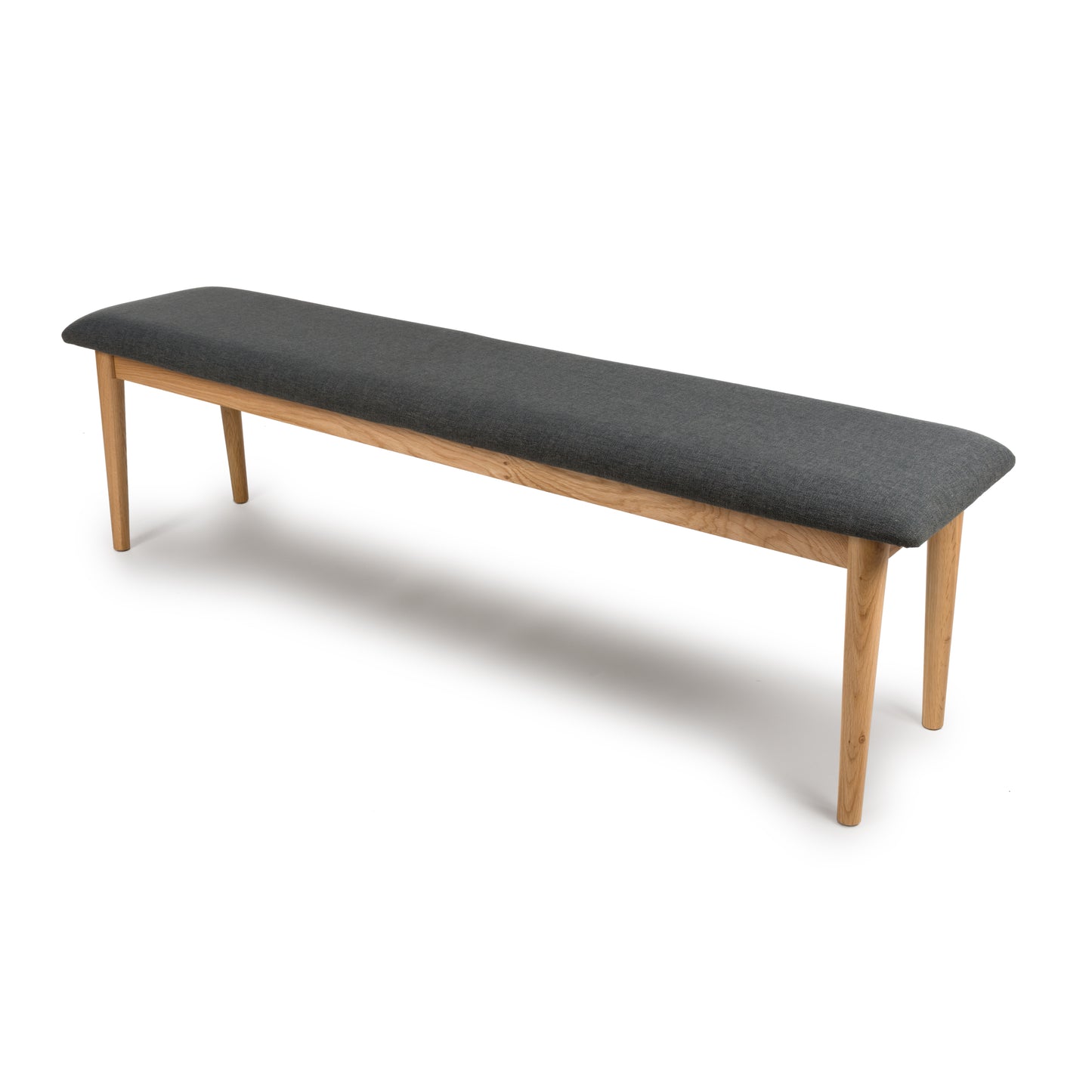 Jamerson Grey Fabric Dining Bench
