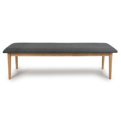 Jamerson Grey Fabric Dining Bench