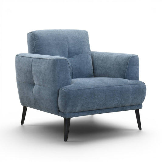 Jia Blue Fabric Armchair - Pieces For Places