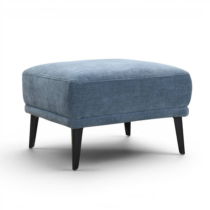 Jia Blue Fabric Footstool - Pieces For Places