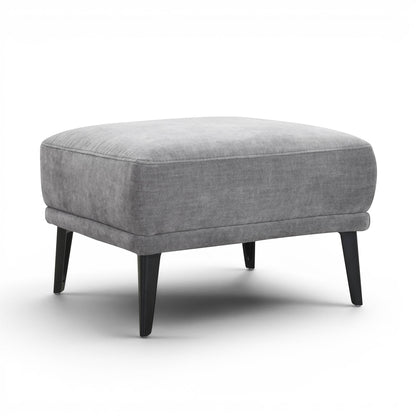 Jia Grey Fabric Footstool - Pieces For Places