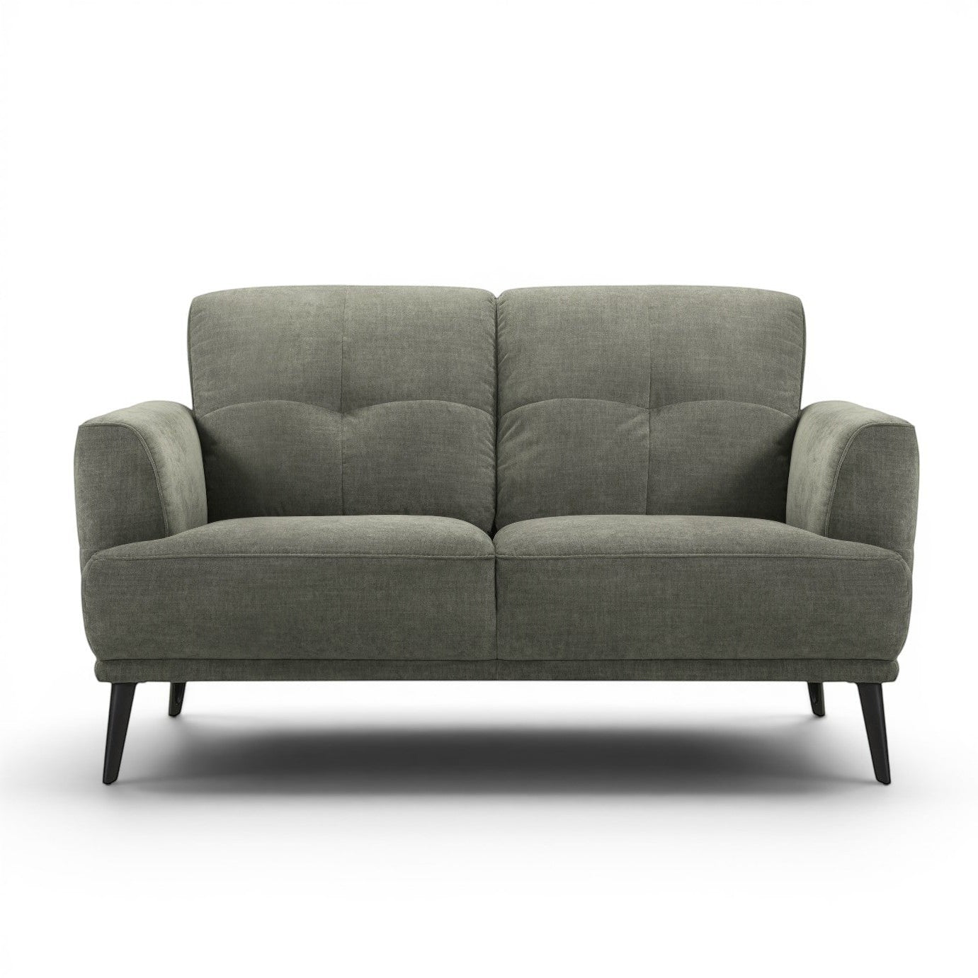 Jia 2 Seater Green Fabric Sofa