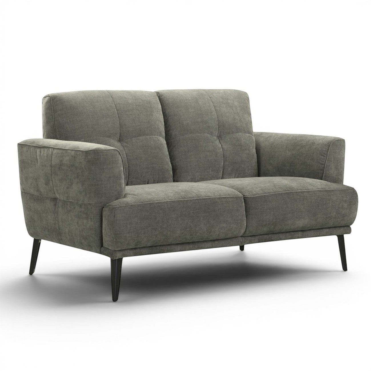 Jia 2 Seater Green Fabric Sofa