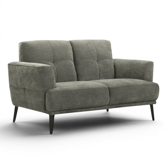 Jia 2 Seater Green Fabric Sofa