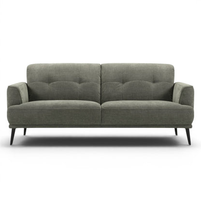 Jia 3 Seater Green Fabric Sofa
