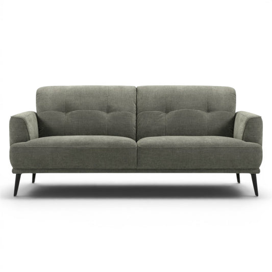 Jia 3 Seater Green Fabric Sofa
