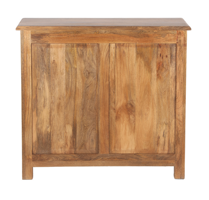 Industrial Solid Mango Wood Bar Cabinet