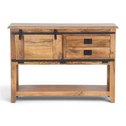 Industrial Solid Mango Wood Console Table