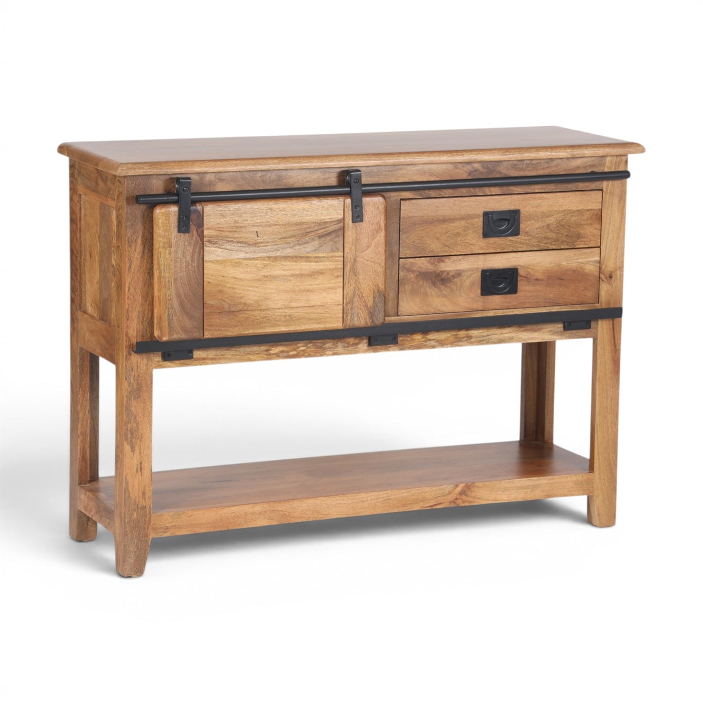 Industrial Solid Mango Wood Console Table