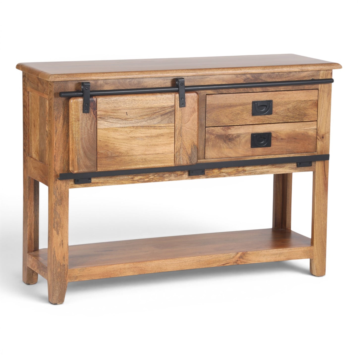 Industrial Solid Mango Wood Console Table
