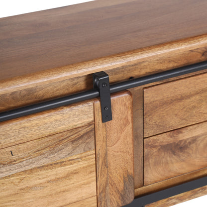 Industrial Solid Mango Wood Console Table