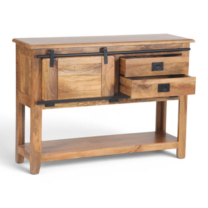 Industrial Solid Mango Wood Console Table