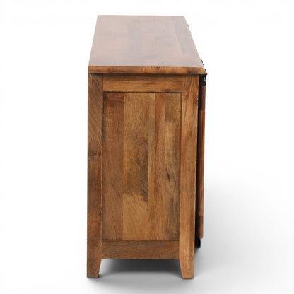 Industrial Solid Mango Wood Sideboard