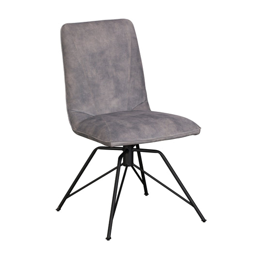 Laura Grey Velvet Swivel Dining Chair - Pieces For Places