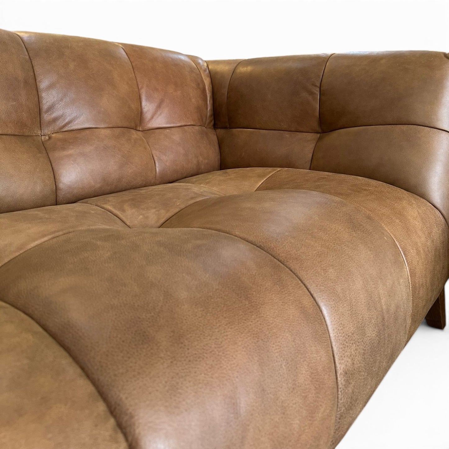 Leo Brown Italian Leather - 3 Seater Sofa