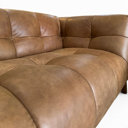 Leo Brown Italian Leather - 3 Seater Sofa
