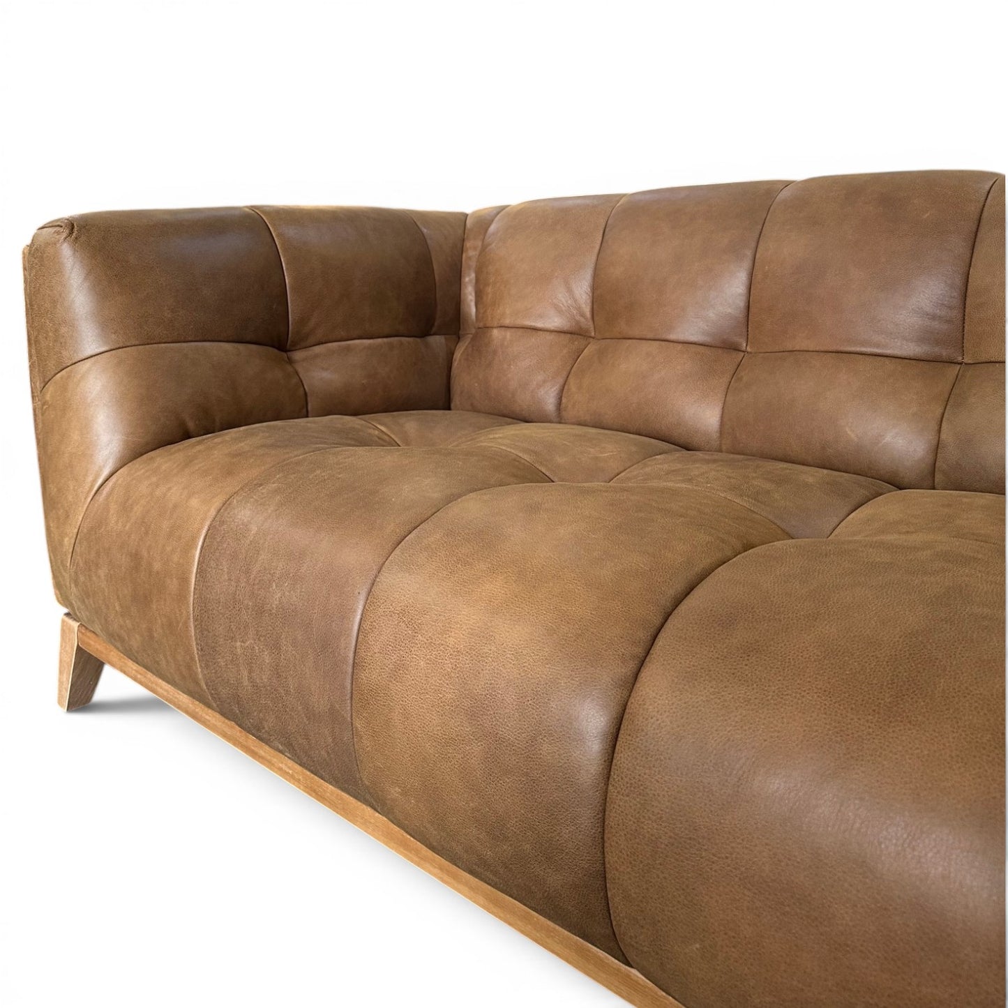 Leo Brown Italian Leather - 3 Seater Sofa