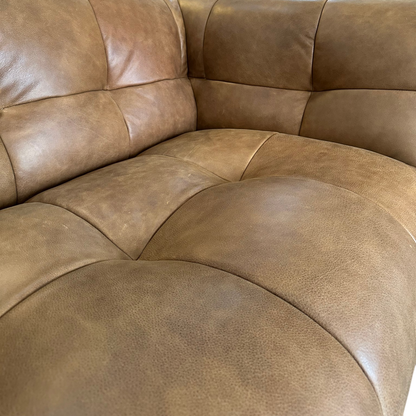 Leo Brown Italian Leather - 3 Seater Sofa