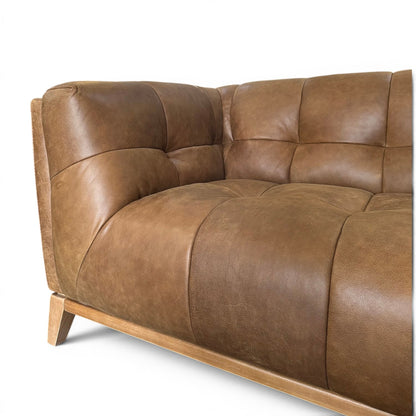 Leo Brown Italian Leather - 3 Seater Sofa