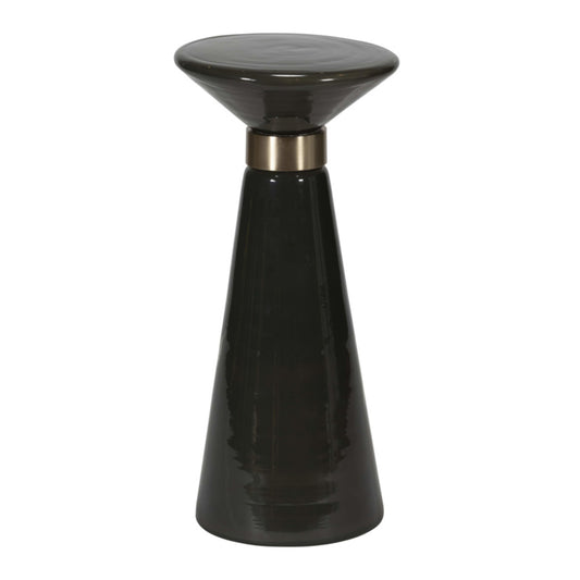 Libbey Green Glass Lamp Table