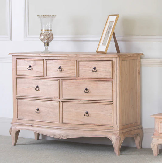 French Chic 7 Drawer Wide Chest - Pieces For Places