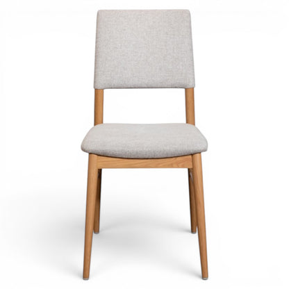 Maddison Upholstered Dining Chair With Stretcher - 2 Pack