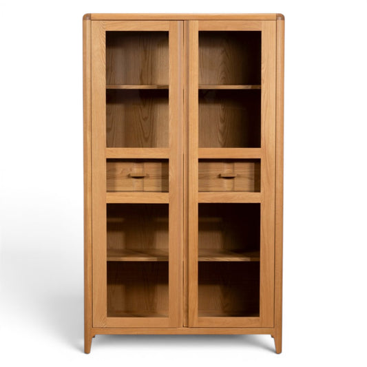Maddison Wide Oak Display Cabinet