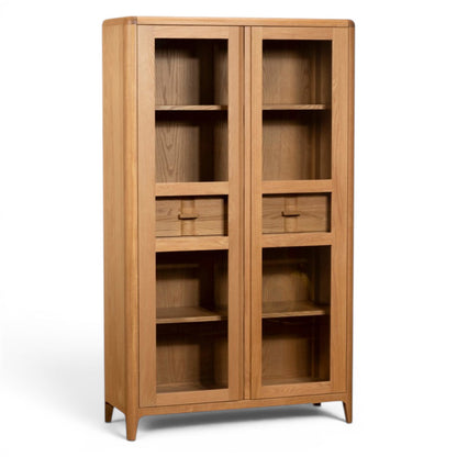 Maddison Wide Oak Display Cabinet
