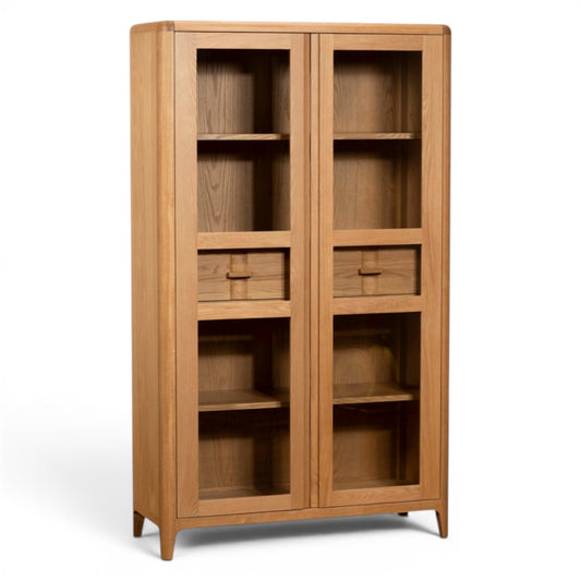 Maddison Wide Oak Display Cabinet