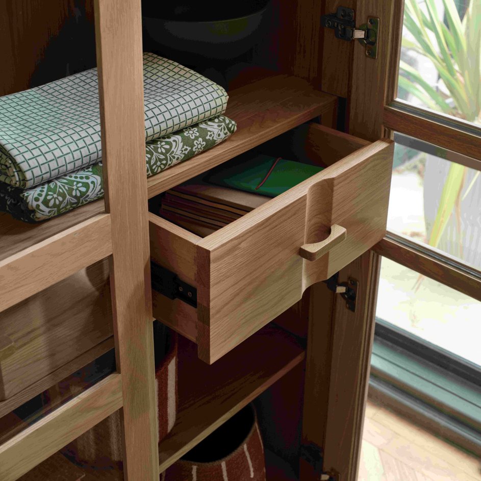 Maddison Wide Oak Display Cabinet