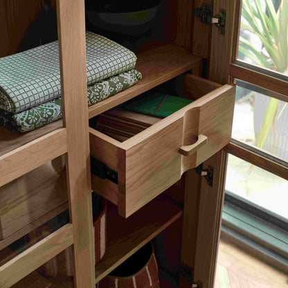 Maddison Wide Oak Display Cabinet
