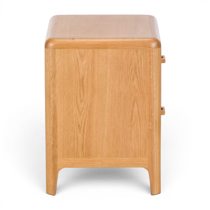 Maddison Oak 2 Drawer Bedside Table