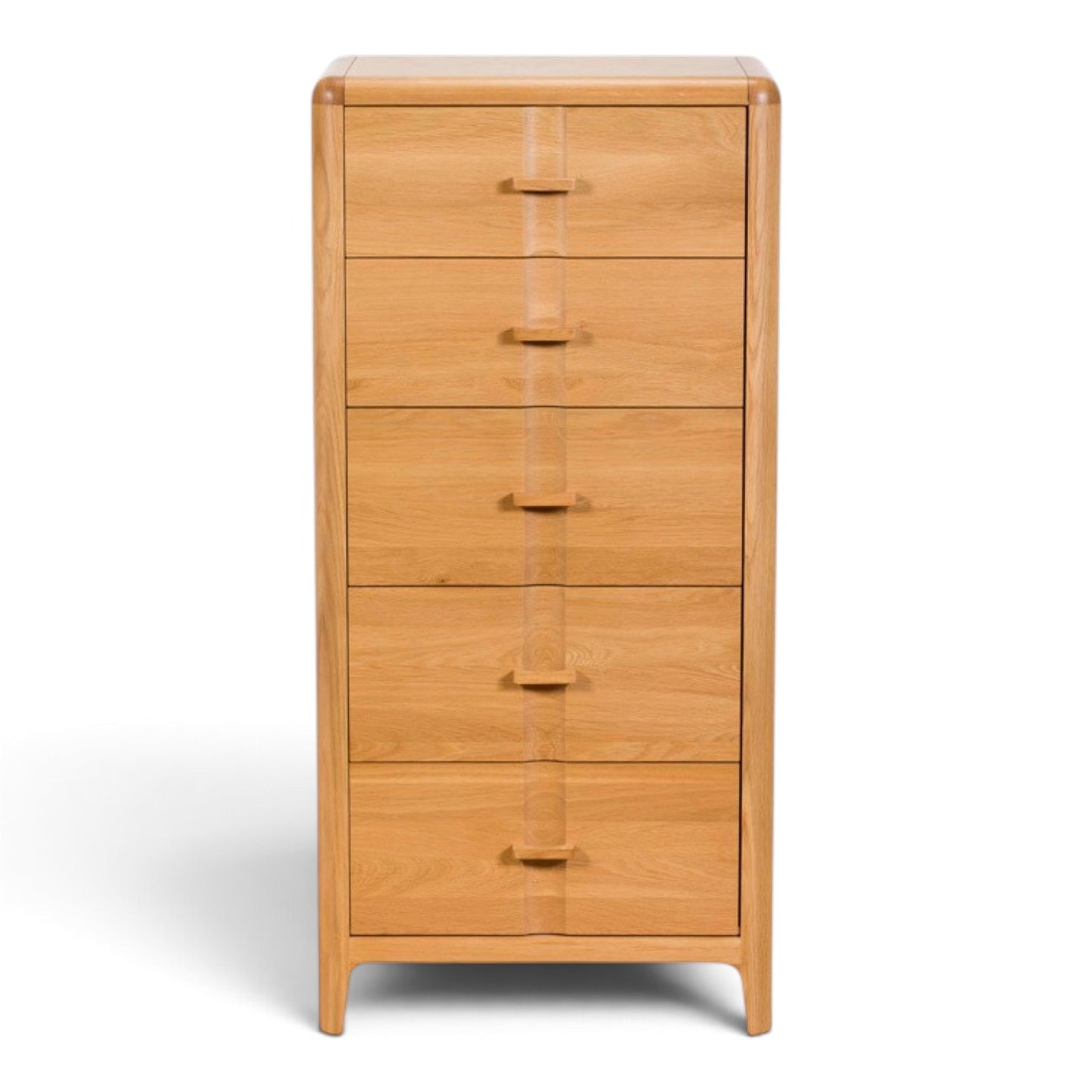 Maddison Oak 5 Drawer Tall Chest