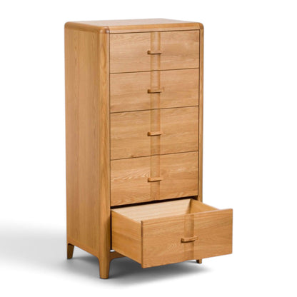 Maddison Oak 5 Drawer Tall Chest