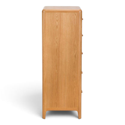 Maddison Oak 5 Drawer Tall Chest