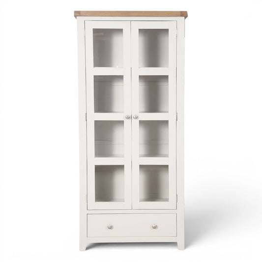 Marlowe White Oak Glazed Display Cabinet