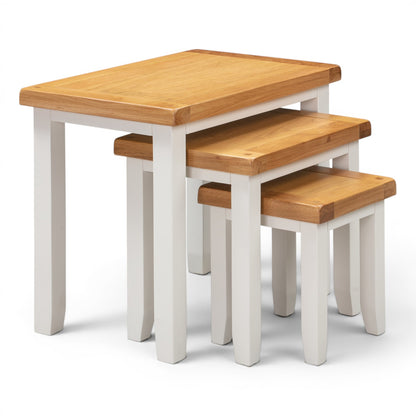 Marlowe White Oak Nest of Tables