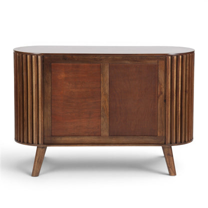 Mason Slatted Dark Mango Wood Small Sideboard